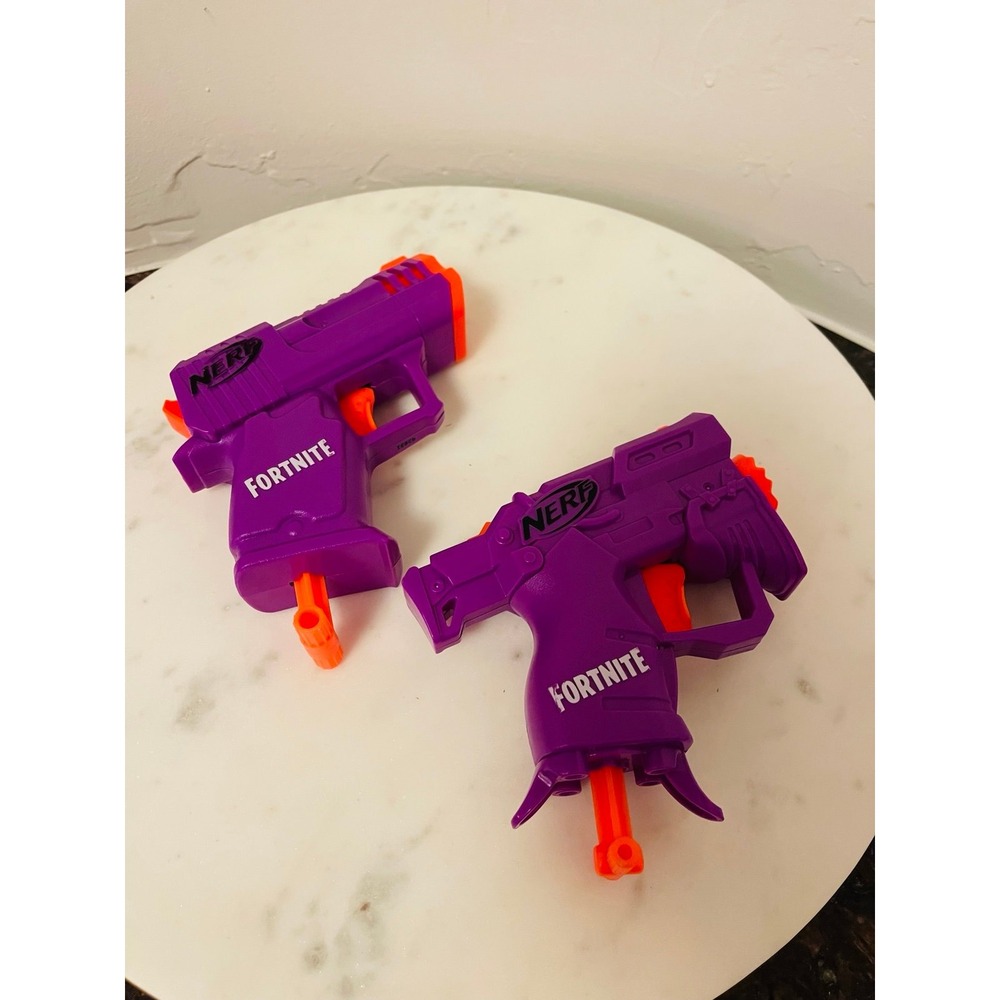 Fortnite Nerf Gun Purple‎ Microblasters Set of 2